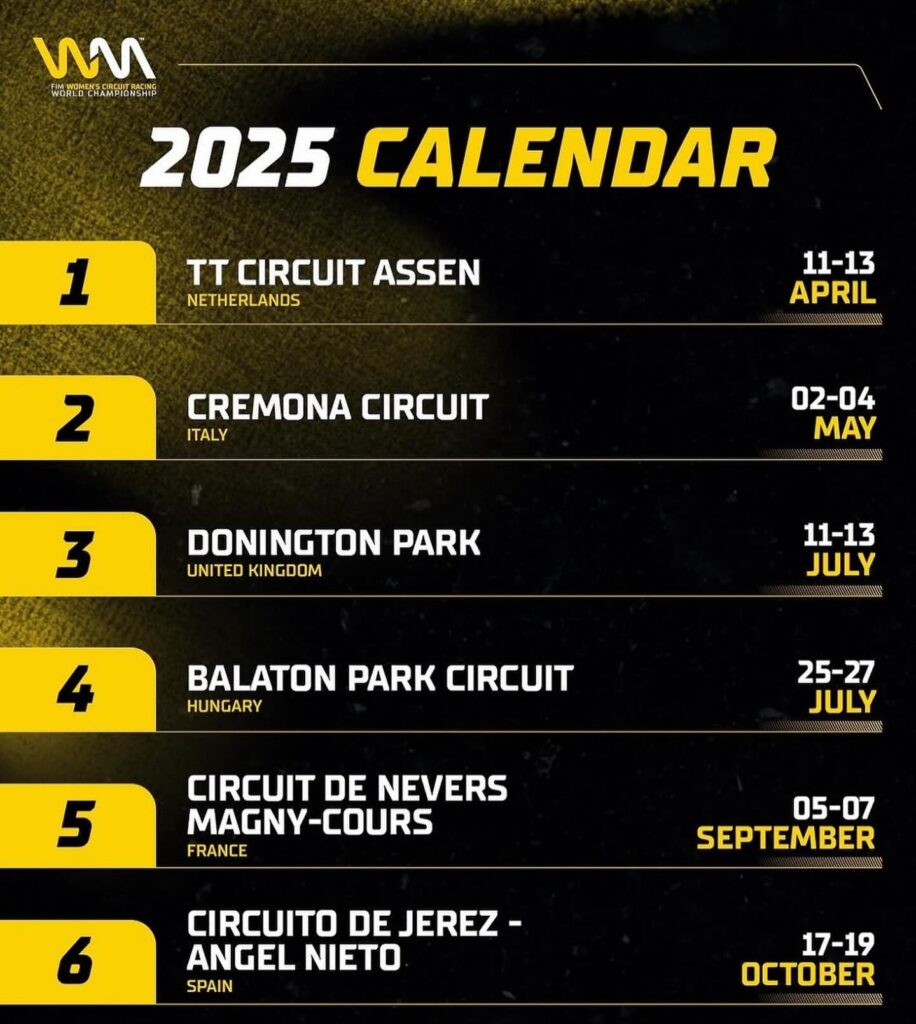 world wcr 2025 calendario